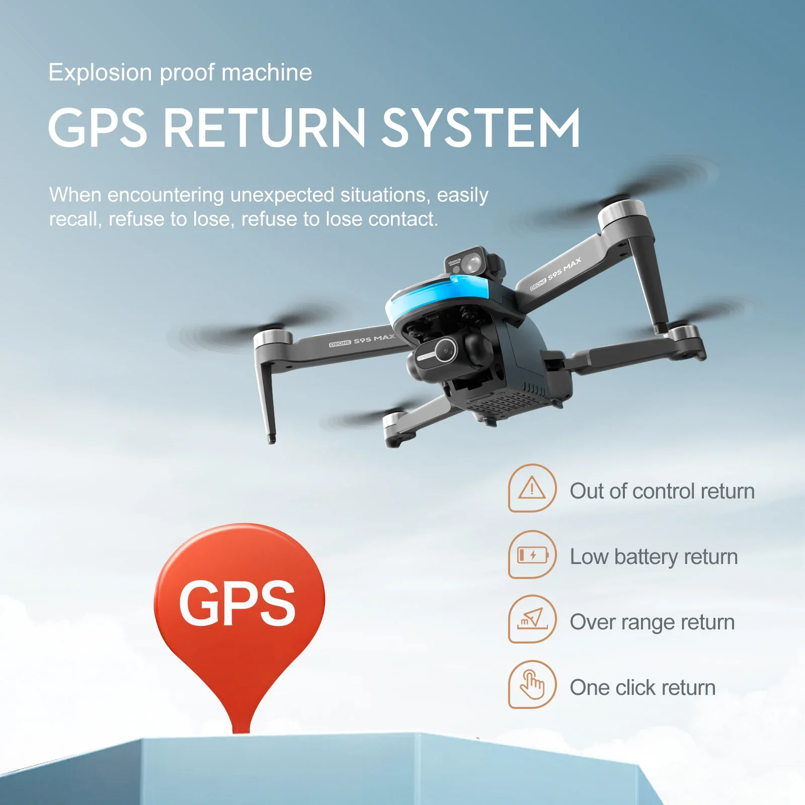 Nuevo S9S MAX MINI Drone 4K 2  - Gps Module Drone reseña y precio