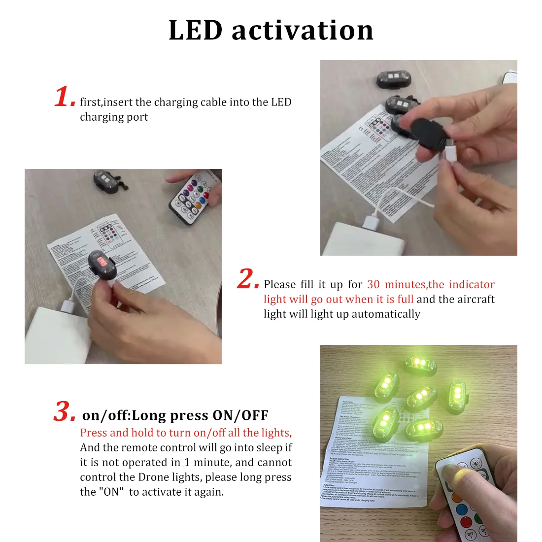 Luz estroboscópica con Control - Drone Rc Signal reseña y precio