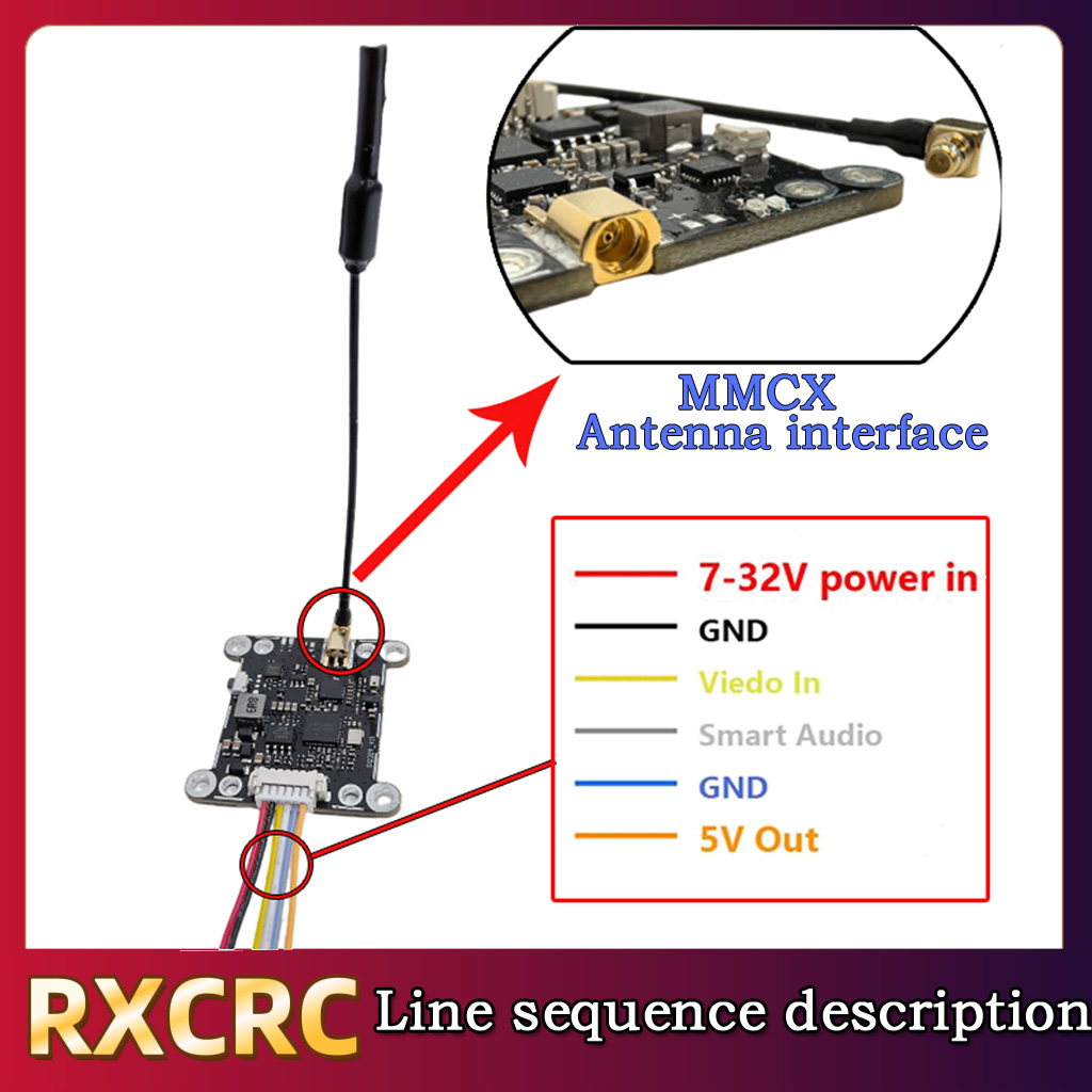 Módulo RXCRC 5.8G 48CH 1.6W VT - Drone Rc Controller And Receiver reseña y precio