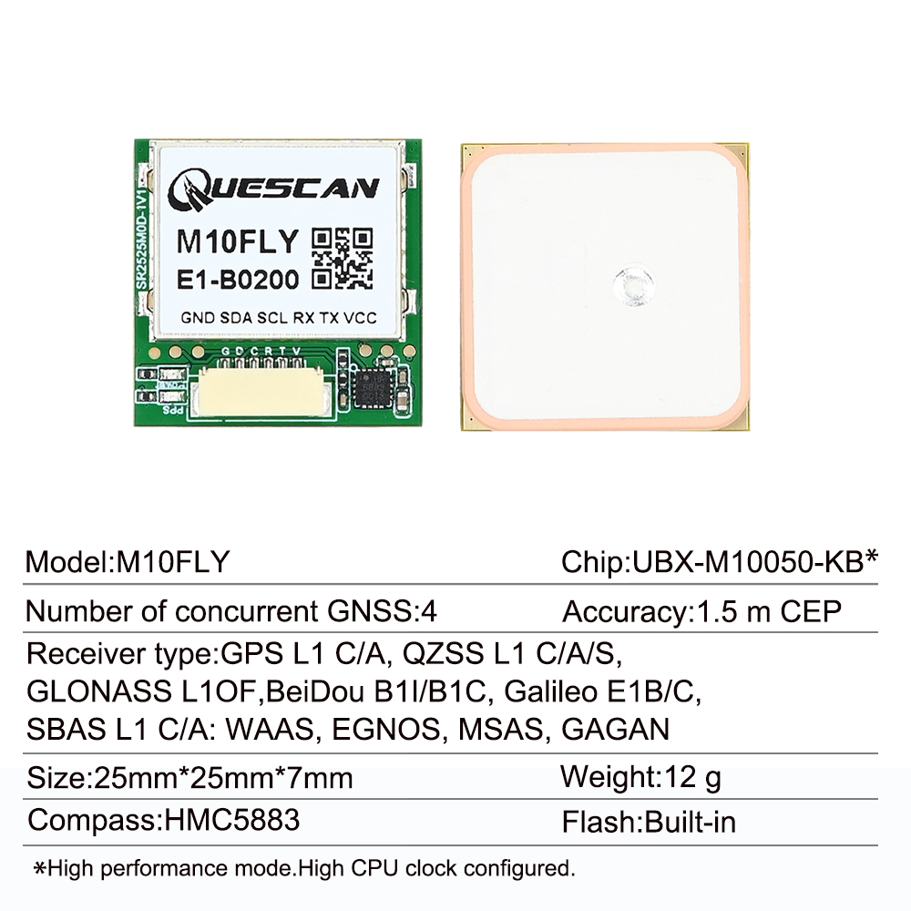 Quescan 25mm * 25mm M10FLY 10H - Gps Module Drone reseña y precio