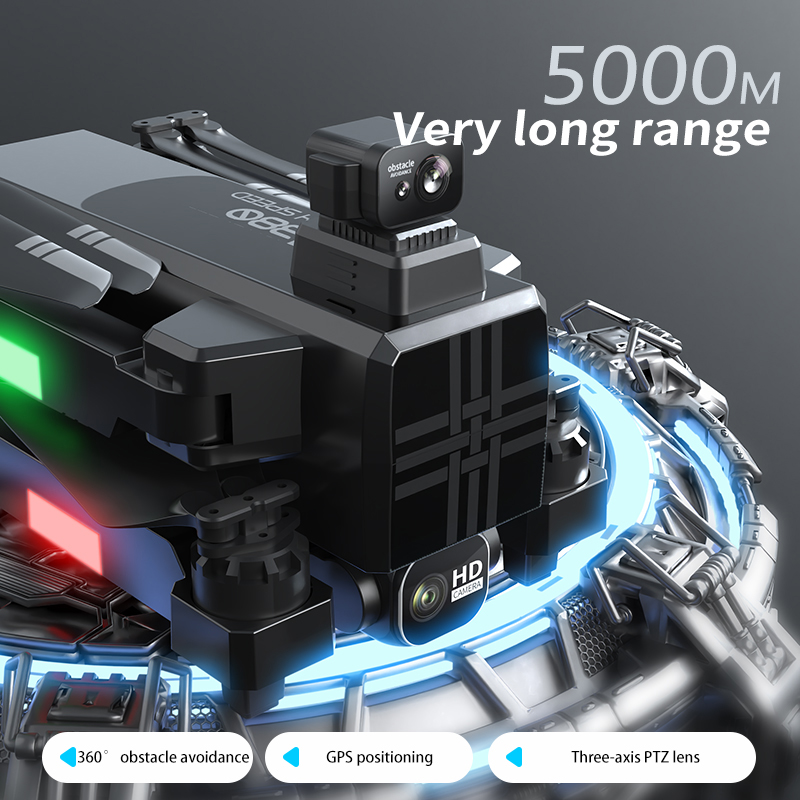 Dron A380 4K HD de tres ejes,  - Gps Module Drone reseña y precio