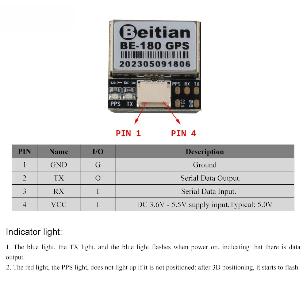 Módulo GPS Beitian BE-180 sin  - Gps Module Drone reseña y precio